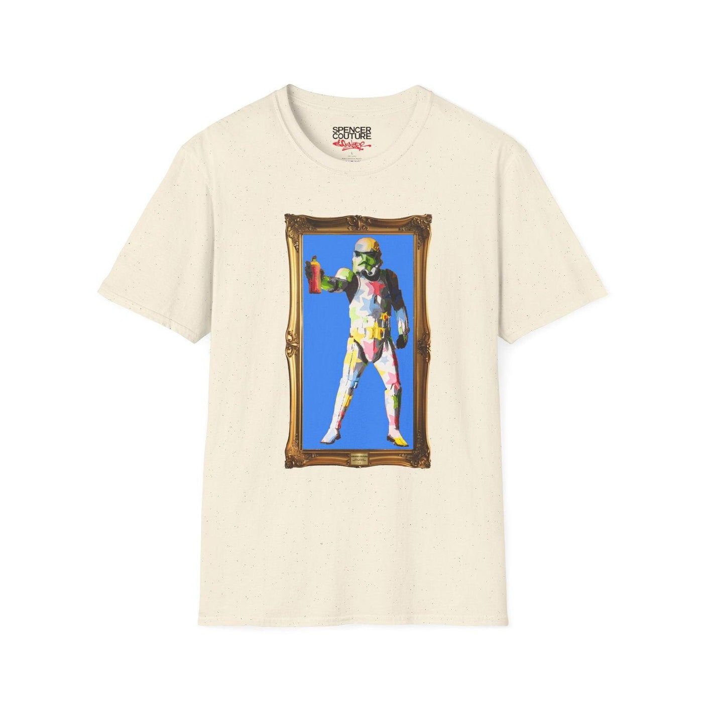 Blue Spray Trooper Artist T-Shirt - Spencer Couture