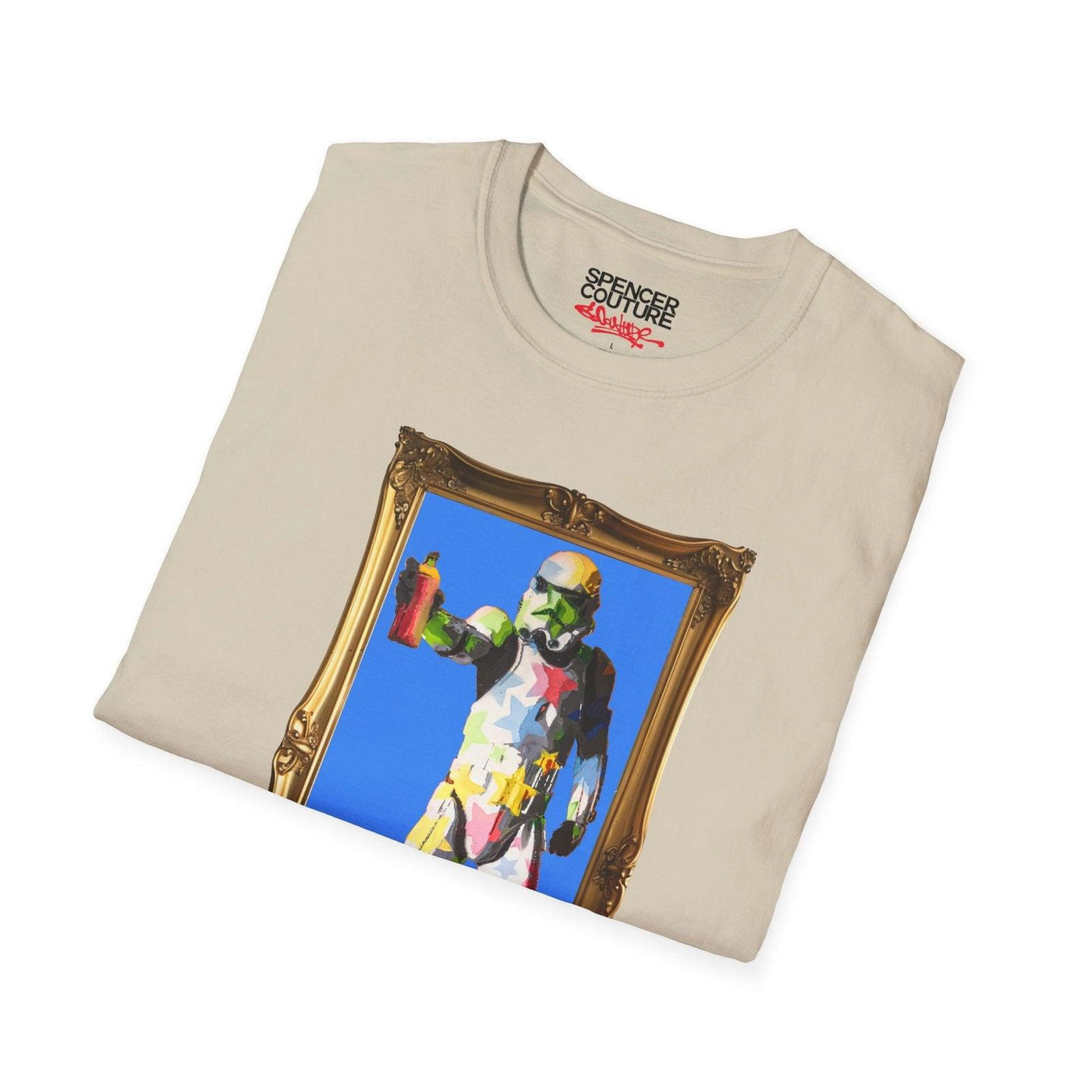 Blue Spray Trooper Artist T-Shirt - Spencer Couture