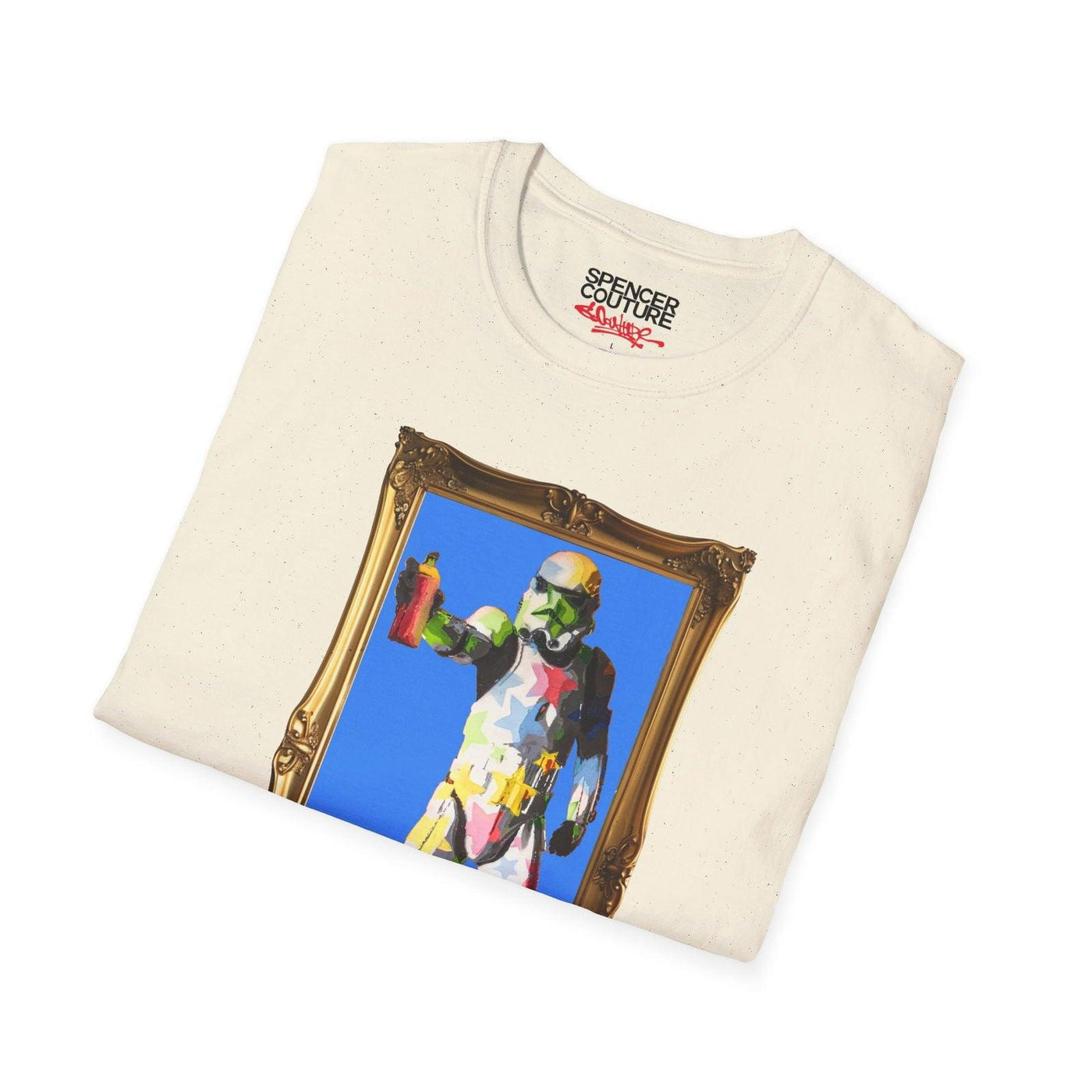 Blue Spray Trooper Artist T-Shirt - Spencer Couture