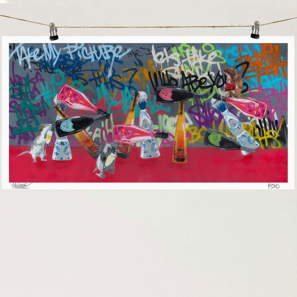 Bottle Rats - Limited Edition Street Art Print by Spencer Couture