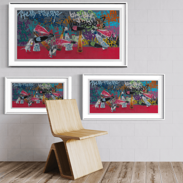 Bottle Rats - Limited Edition Street Art Print by Spencer Couture