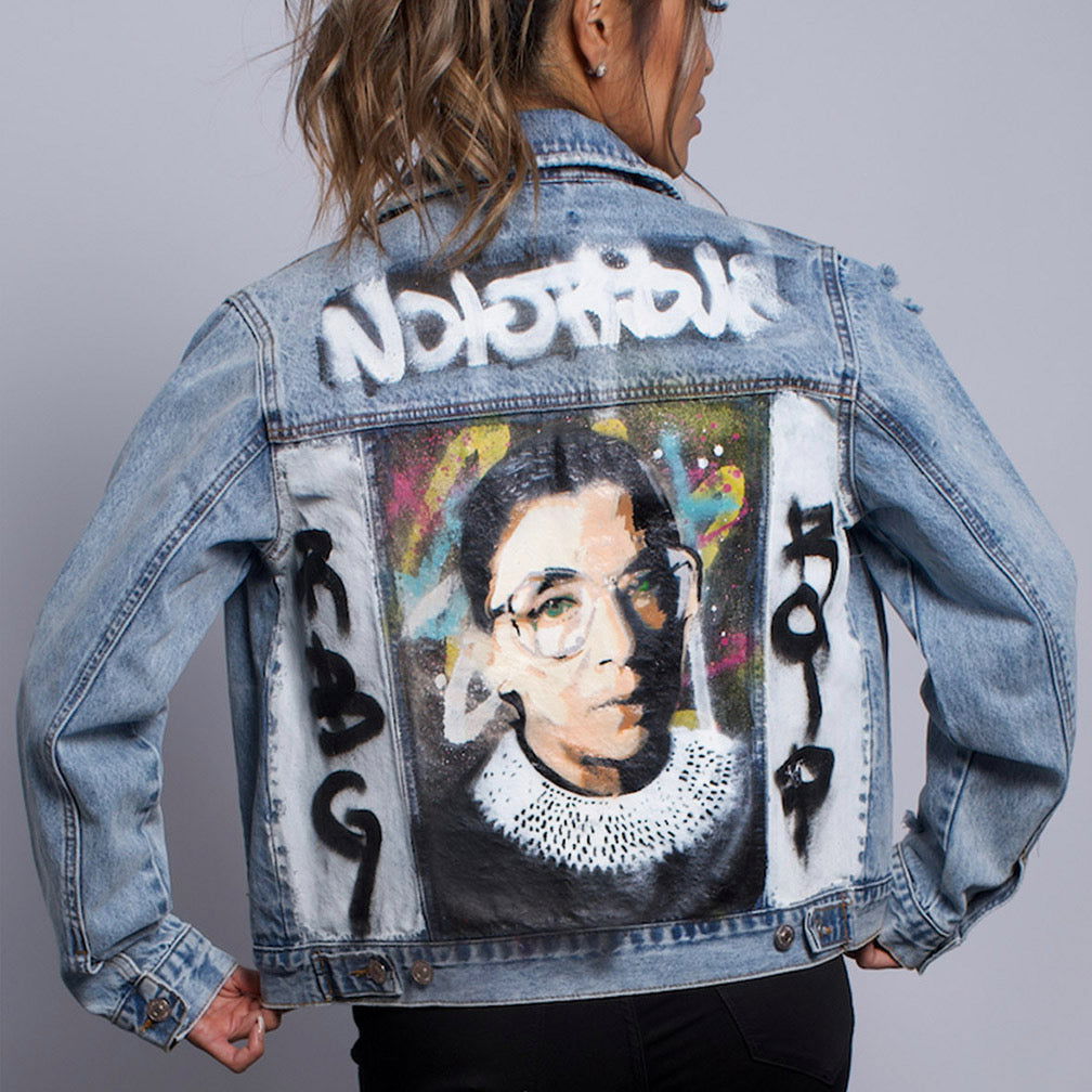 DENIM JACKET - NOTORIOUS R.B.G. - Spencer Couture