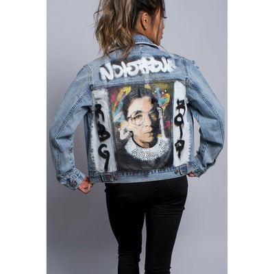 DENIM JACKET - NOTORIOUS R.B.G. - Spencer Couture