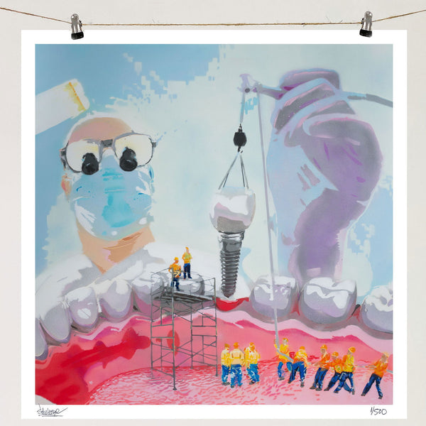 Dental Implant - Limited Edition Street Art Print by Spencer Couture