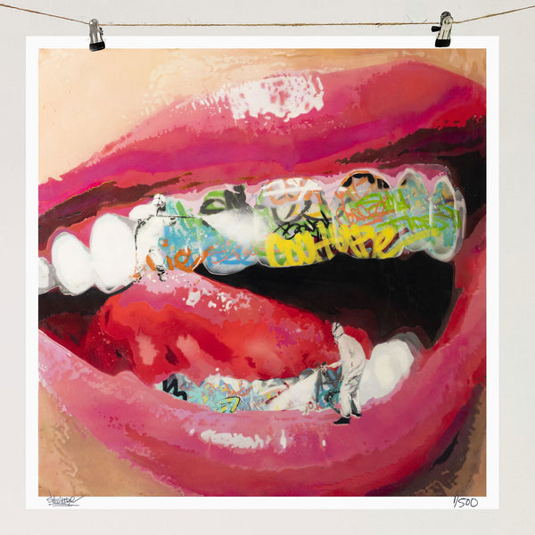 Dirty Mouth- Limited Edition Street Art Print by Spencer Couture