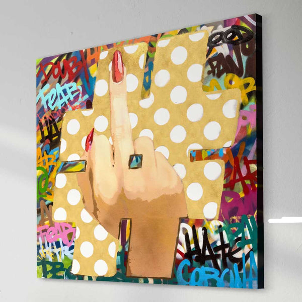 F#$K Negativity-Limited Edition Street Art Print by Spencer Couture