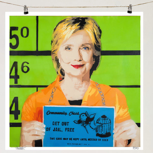Hillary - Limited Edition Street Art Print by Spencer Couture