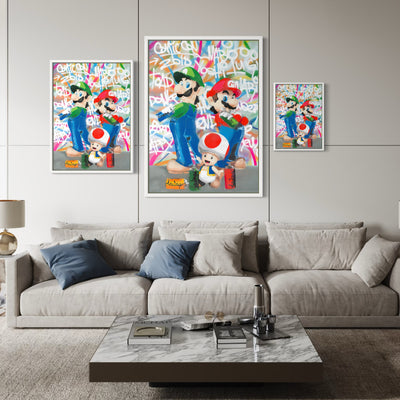 Mario Squad - Limited Edition Street Art Print by Spencer Couture