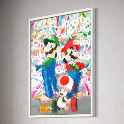 Mario Squad - Limited Edition Street Art Print by Spencer Couture