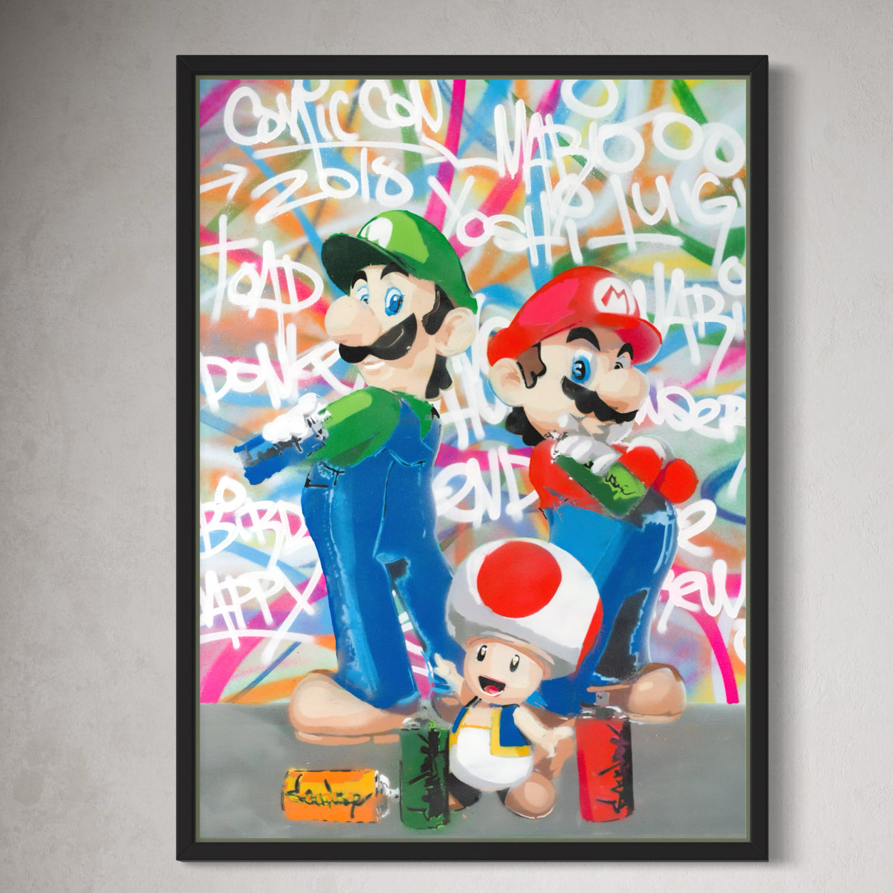 Mario Squad - Limited Edition Street Art Print by Spencer Couture