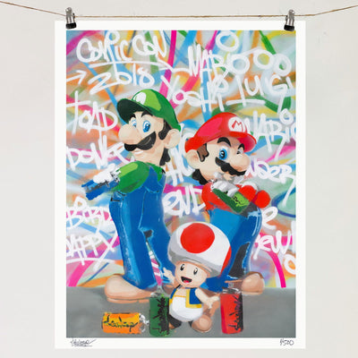 Mario Squad - Giclée Print - Spencer Couture