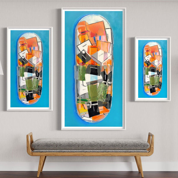 Shopping Addict Vice Pill- Limited Edition Street Art Print by Spencer Couture