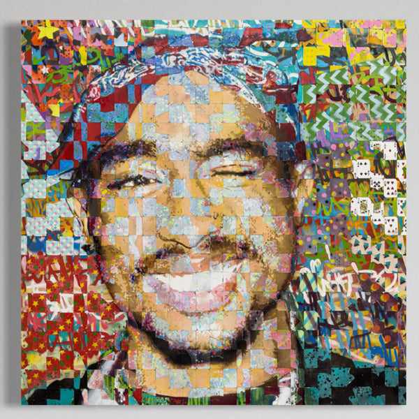 2 Pac's Smile - Limited Edition Street Art Print by Spencer Couture
