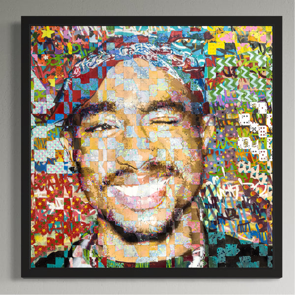 2 Pac's Smile - Limited Edition Street Art Print by Spencer Couture
