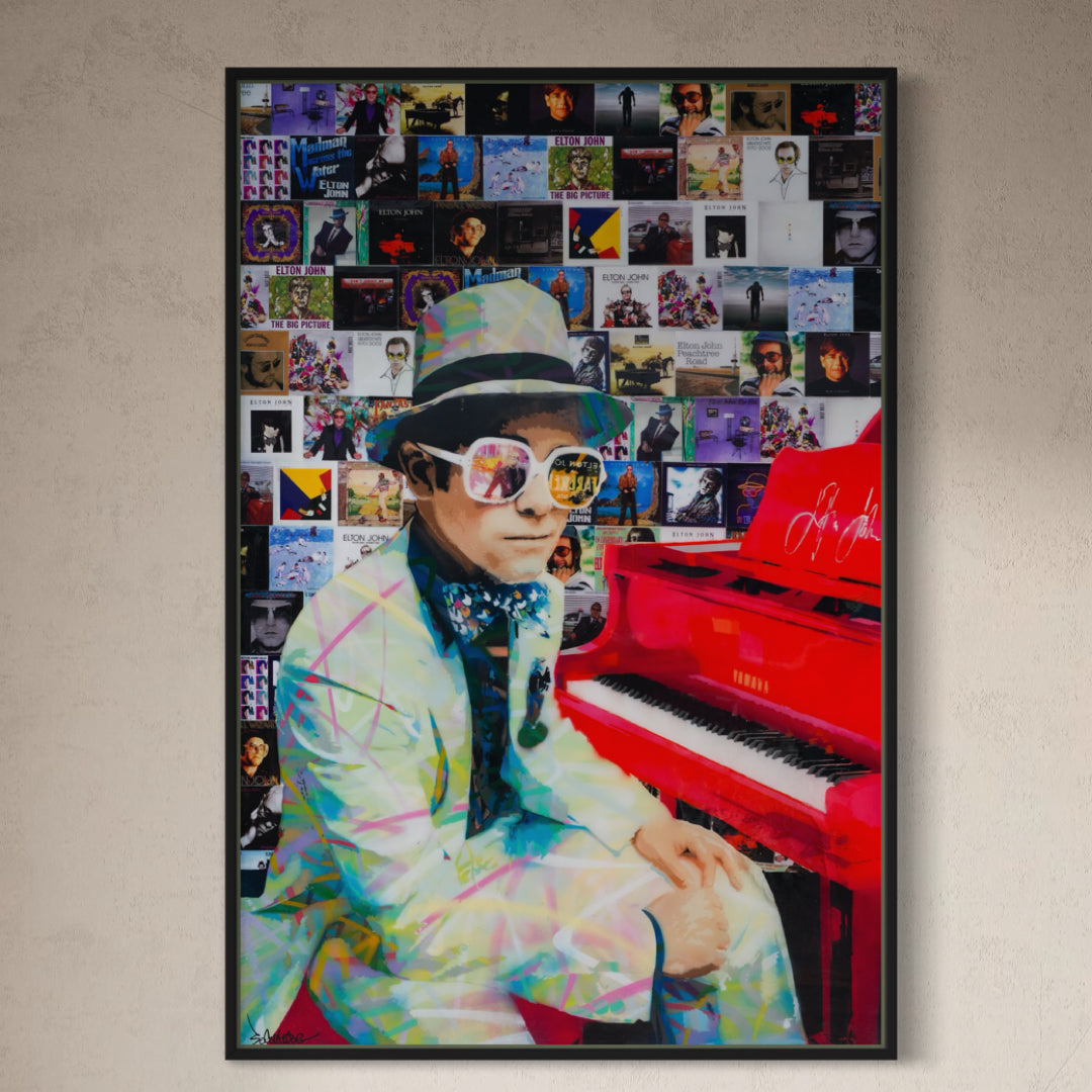 Fair Well Yellow Brick Road (Elton John) - Limited Edition Street Art Print by Spencer Couture