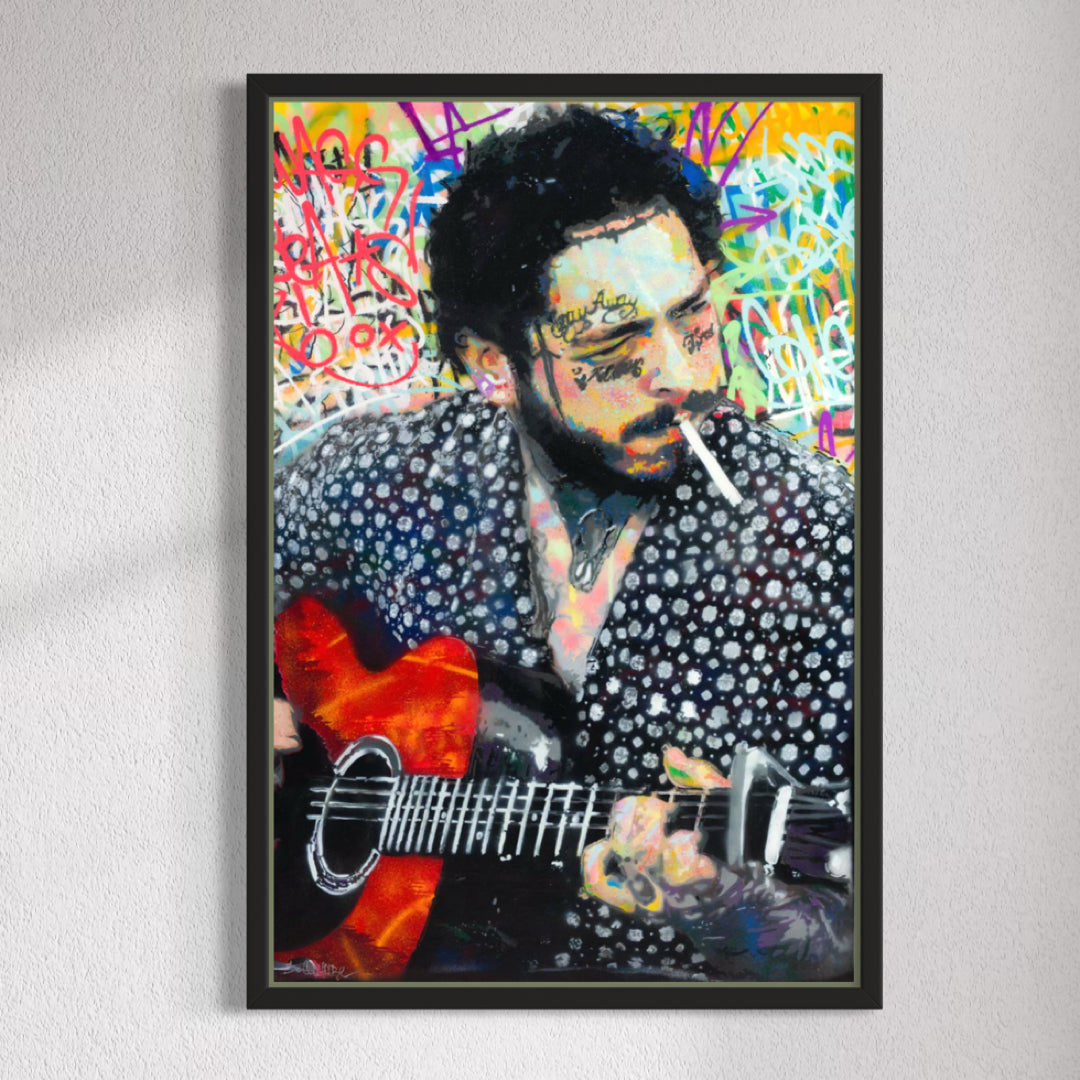 Post Malone - Limited Edition Street Art Print by Spencer Couture