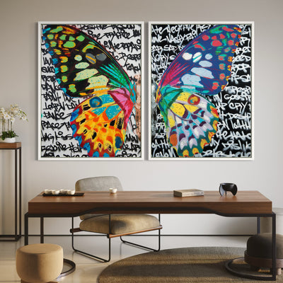 Two Sides to Every Butterfly - Limited Edition Street Art Print by Spencer Couture
