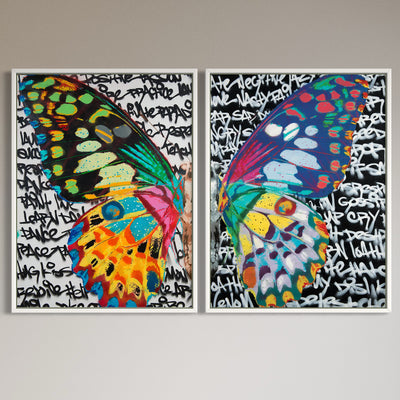 Two Sides to Every Butterfly - Limited Edition Street Art Print by Spencer Couture
