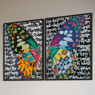 Two Sides to Every Butterfly - Limited Edition Street Art Print by Spencer Couture