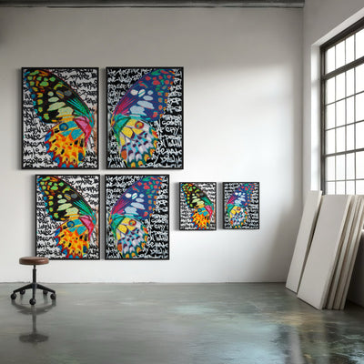 Two Sides to Every Butterfly - Limited Edition Street Art Print by Spencer Couture
