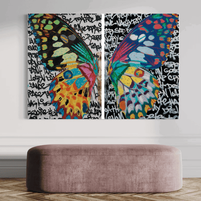 Two Sides to Every Butterfly-Two Piece Giclée Print Set - Spencer Couture