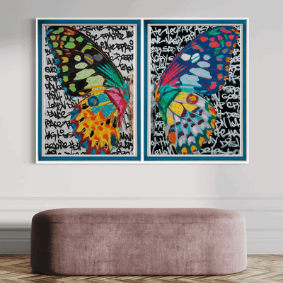 Two Sides to Every Butterfly-Two Piece Giclée Print Set - Spencer Couture