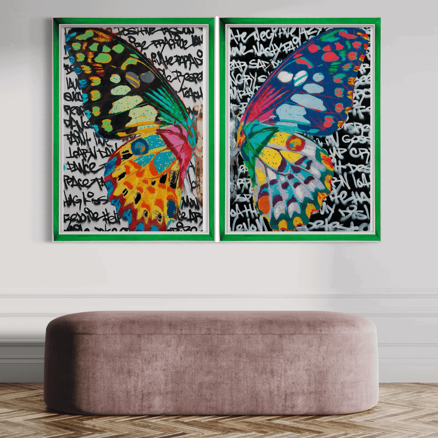 Two Sides to Every Butterfly-Two Piece Giclée Print Set - Spencer Couture