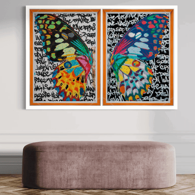 Two Sides to Every Butterfly-Two Piece Giclée Print Set - Spencer Couture