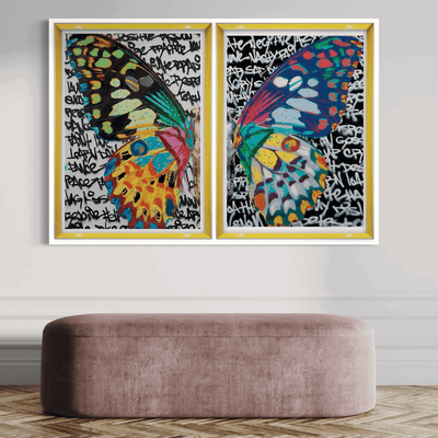 Two Sides to Every Butterfly-Two Piece Giclée Print Set - Spencer Couture